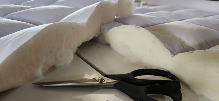 لحاف لایه پنبه 100% ارگانیک با رویه کتان یک نفره220*160